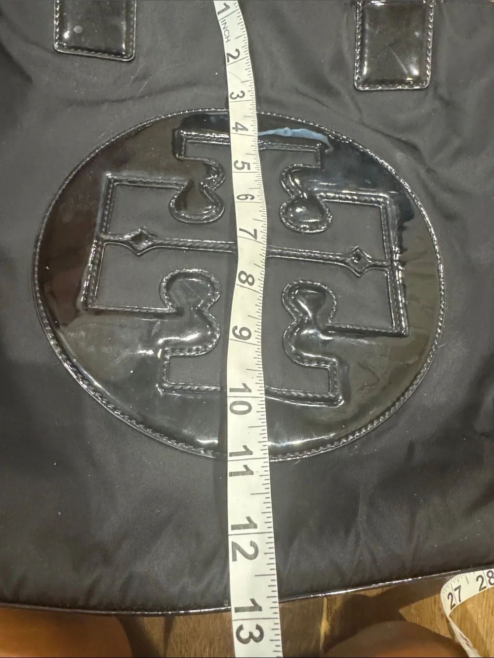 Tory Burch Black Tote with Logo Medallion